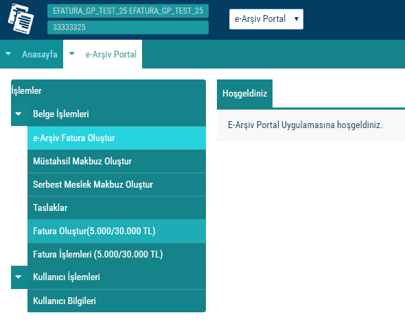 GİB Portaldan E-Arşiv Fatura Kesmek adım 4